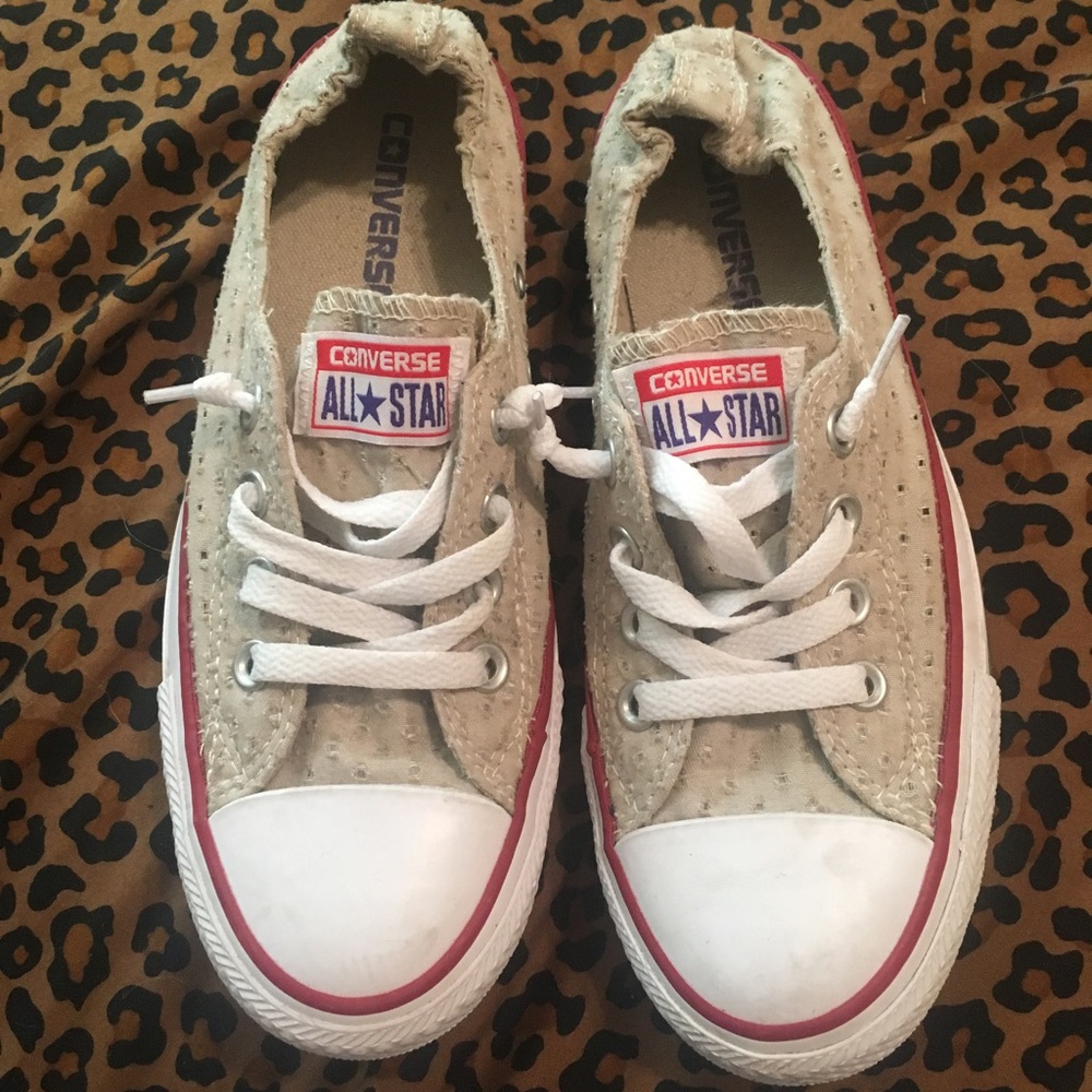 Tan Converse size 7